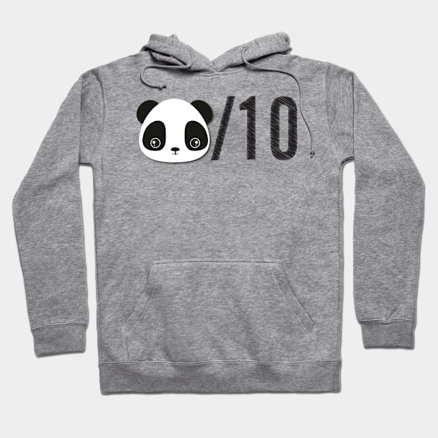 Panda / 10 Hoodie by Wrathian